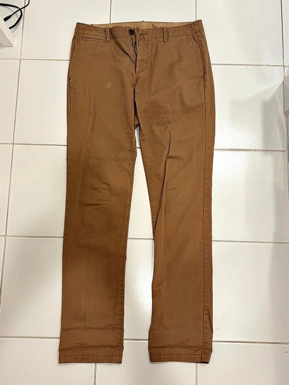 Gap Lived-In Slim Chinos Brown Waist 33 Length 34